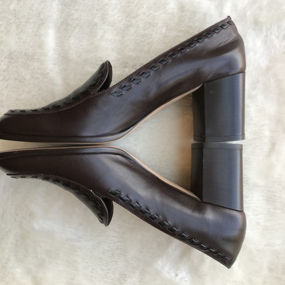 Brighton Shoes - Vintage Brighton leather brown loafer block heel